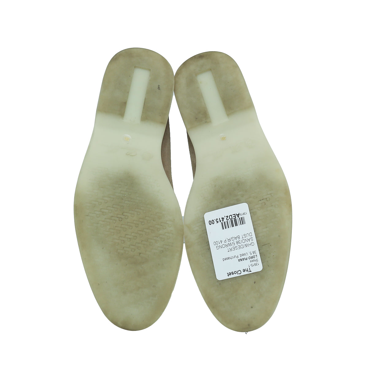 Loro Piana Desert Sand Summer Charm Walk Loafer 38.5