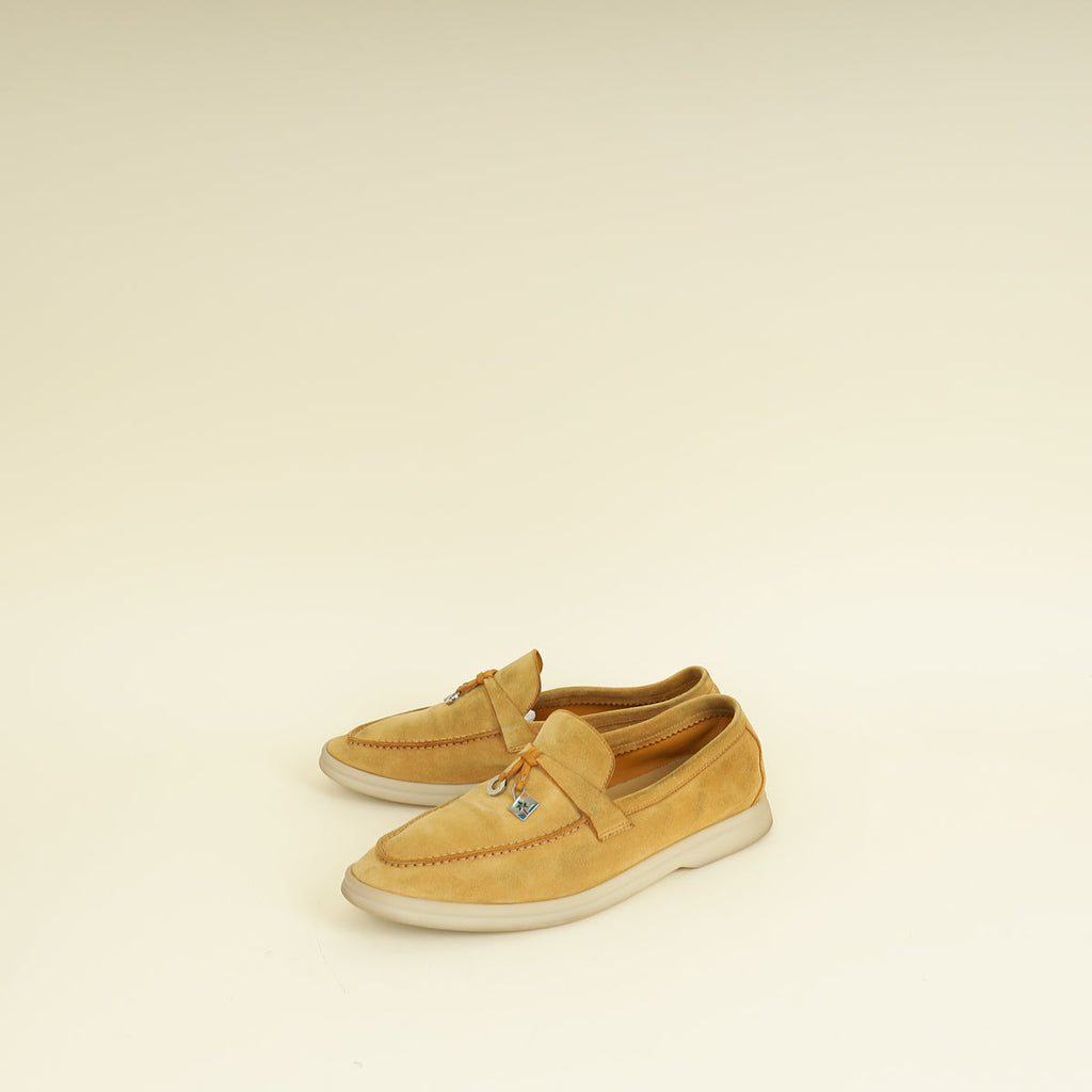 Loro Piana Hinoki Wood Summer Charm Walk Loafer 38.5