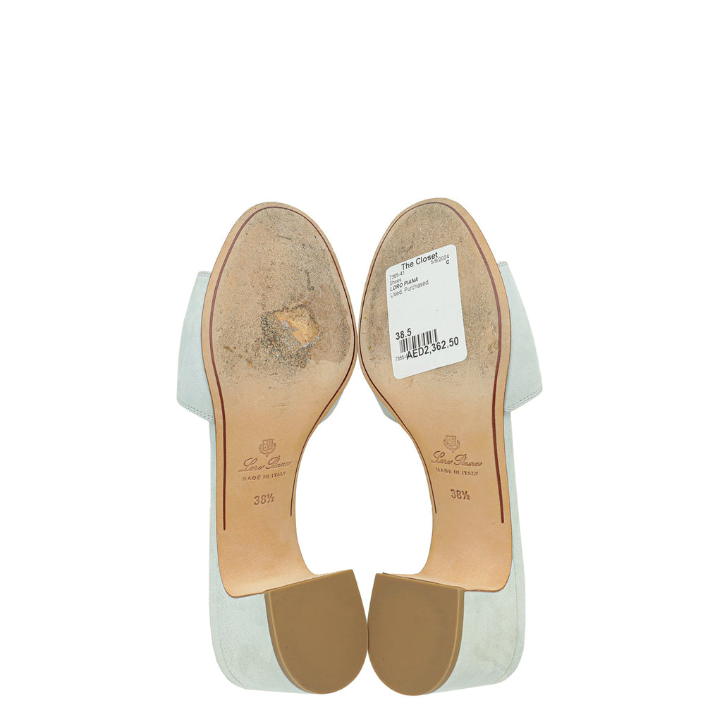 Loro Piana Zircon Summer Charms Mules Sandal 38.5