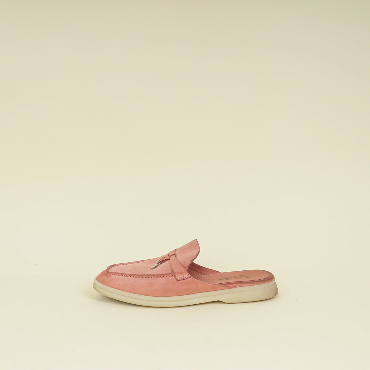 Loro Piana Sorbet Pink Babouche Charms Walk Loafer 38.5
