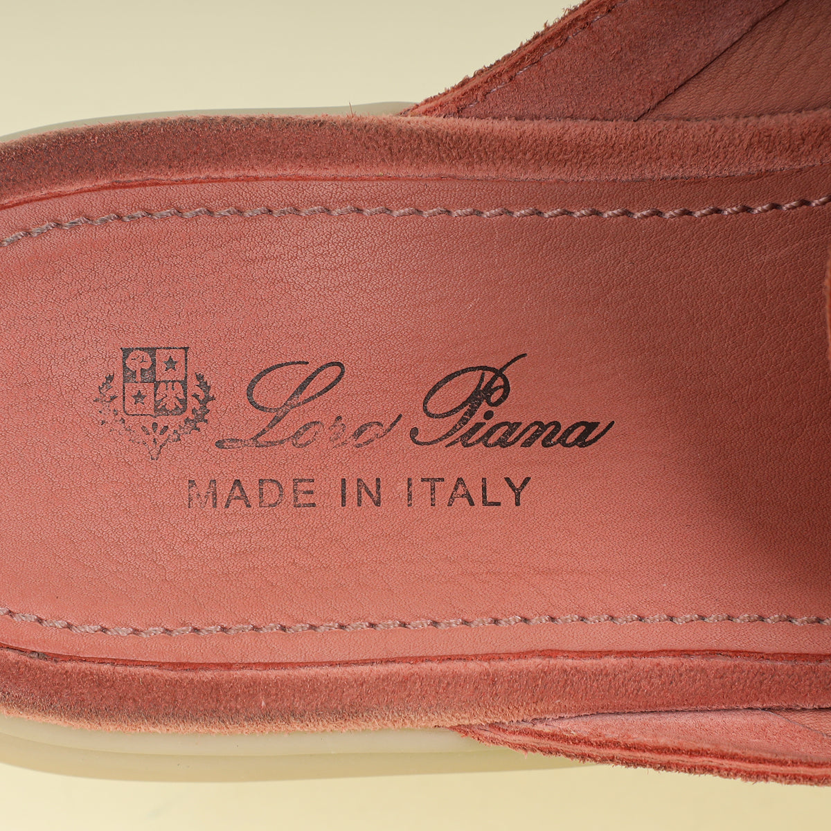 Loro Piana Sorbet Pink Babouche Charms Walk Loafer 38.5