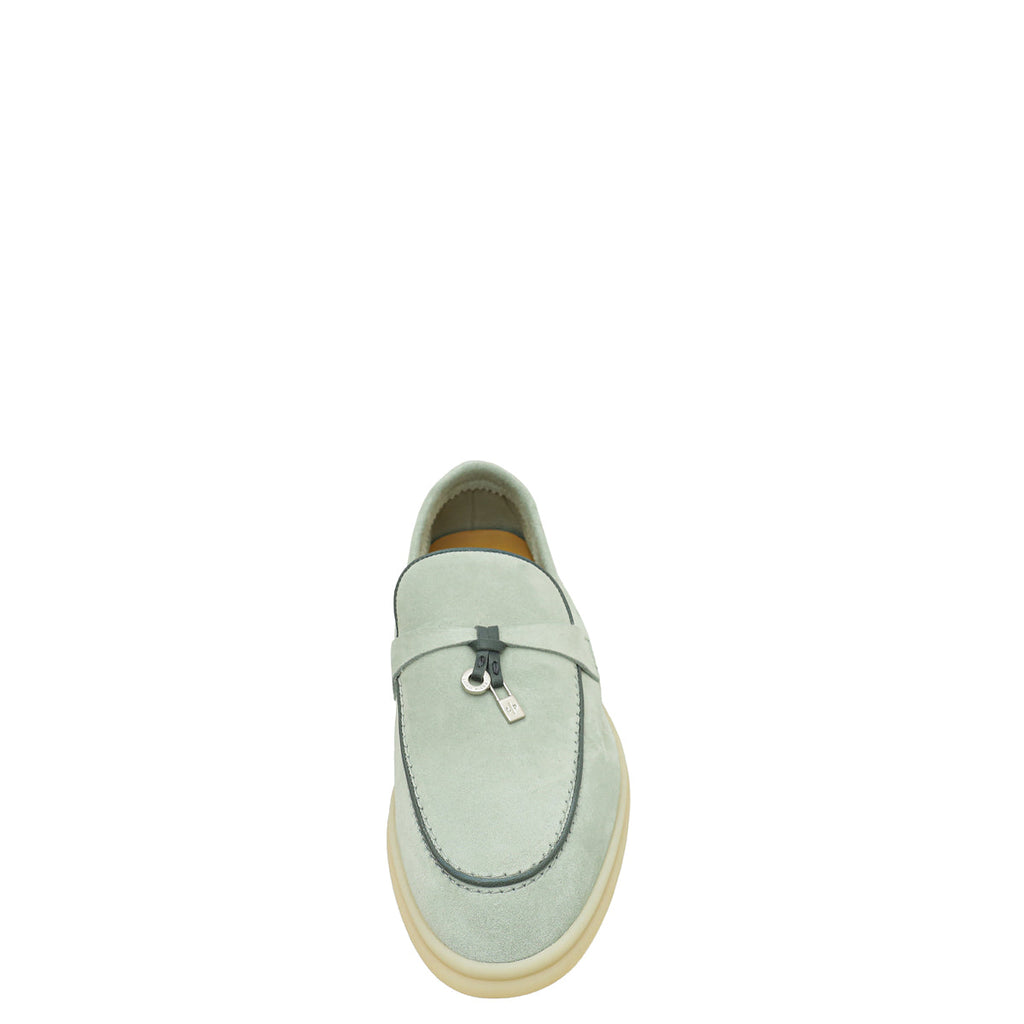 Loro Piana Eucalyptus Summer Charms Walk Loafers 38.5