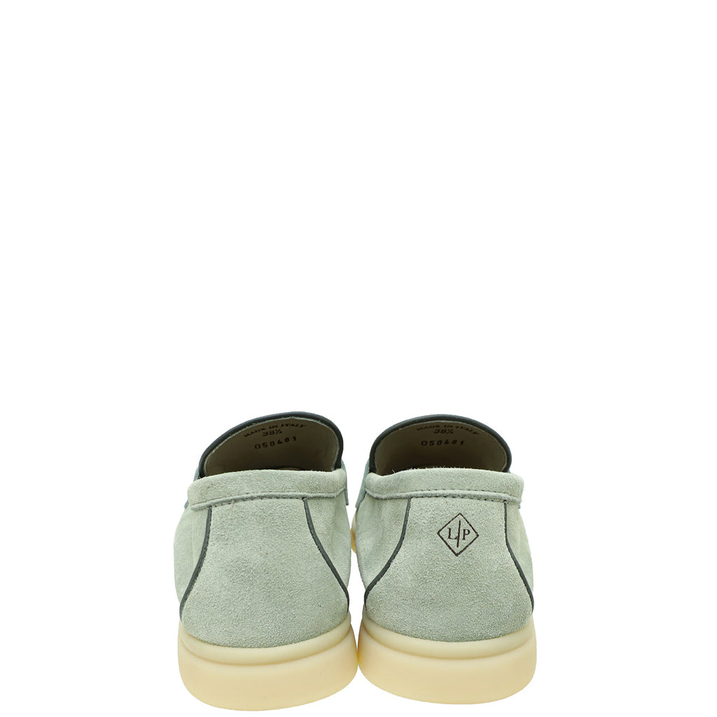 Loro Piana Eucalyptus Summer Charms Walk Loafers 38.5