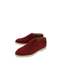 Loro Piana Dark Red Suede Open Walk Chukka Boots 38