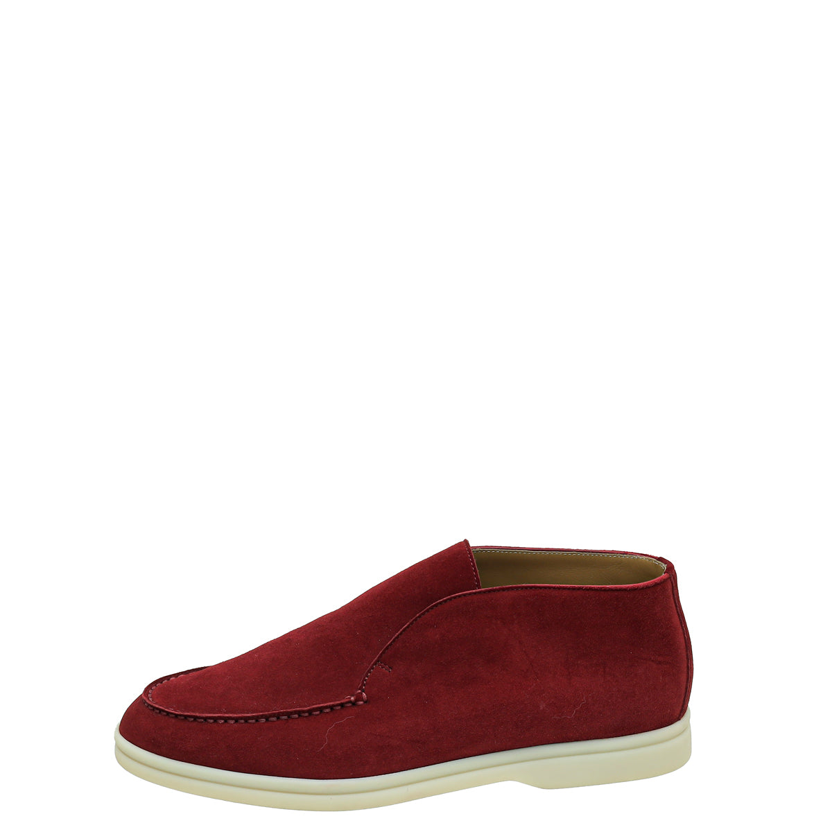 Loro Piana Dark Red Suede Open Walk Chukka Boots 38