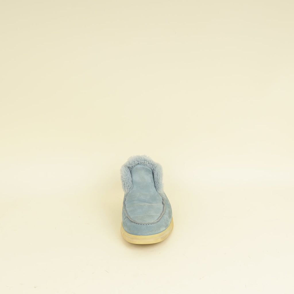 Loro Piana Blue Sapphire Open Walk Ankle Boot 38