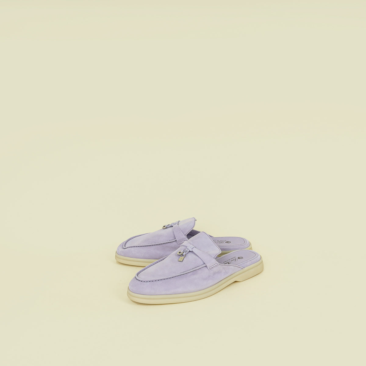 Loro Piana Lilac Babouche Charms Walk Loafers 38