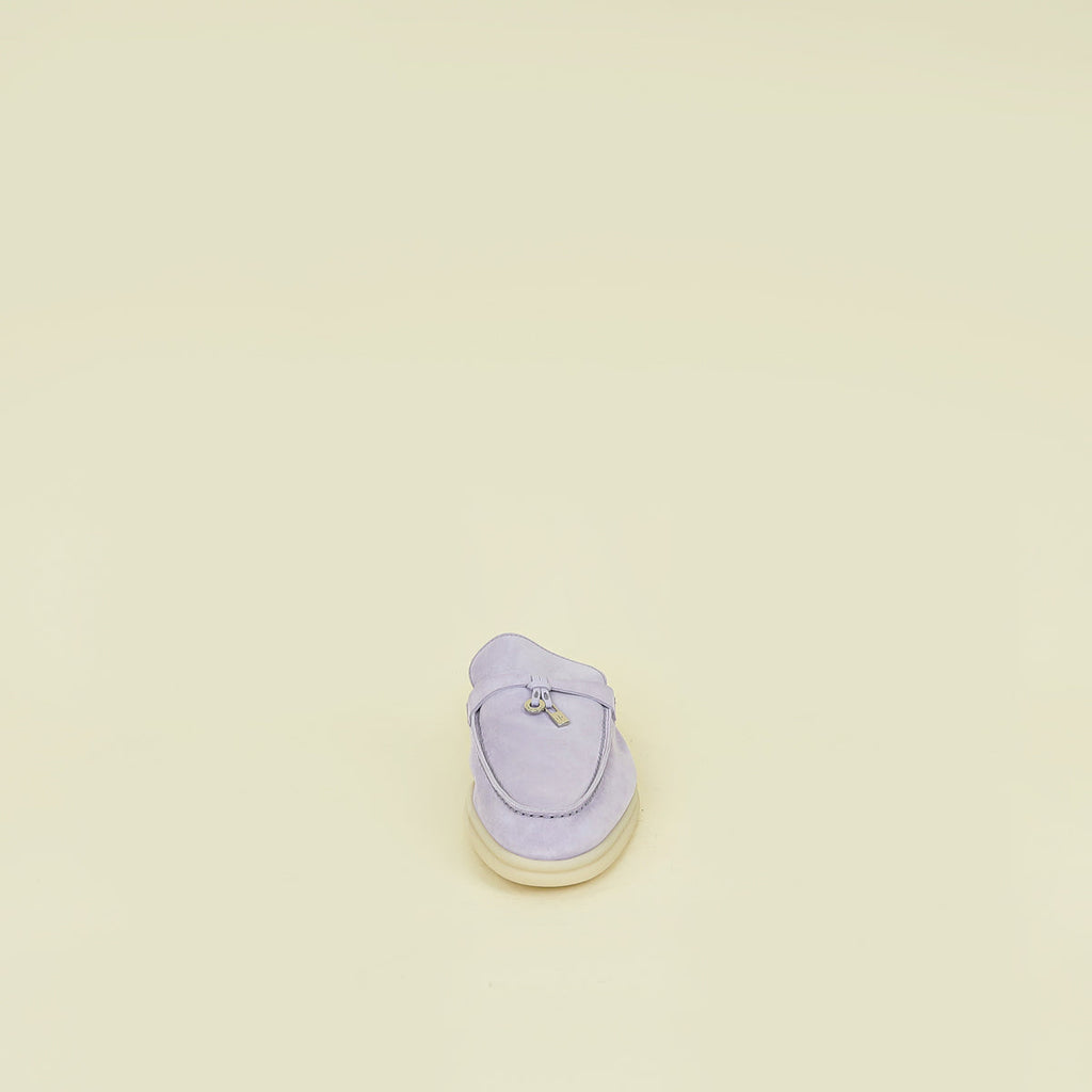 Loro Piana Lilac Babouche Charms Walk Loafers 38