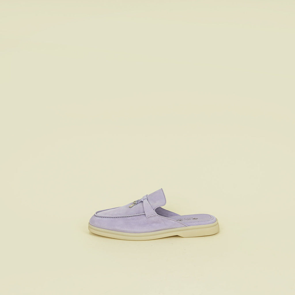 Loro Piana Lilac Babouche Charms Walk Loafers 38
