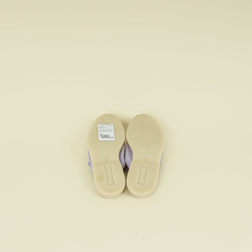 Loro Piana Lilac Babouche Charms Walk Loafers 38