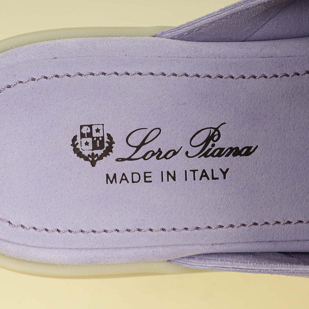 Loro Piana Lilac Babouche Charms Walk Loafers 38