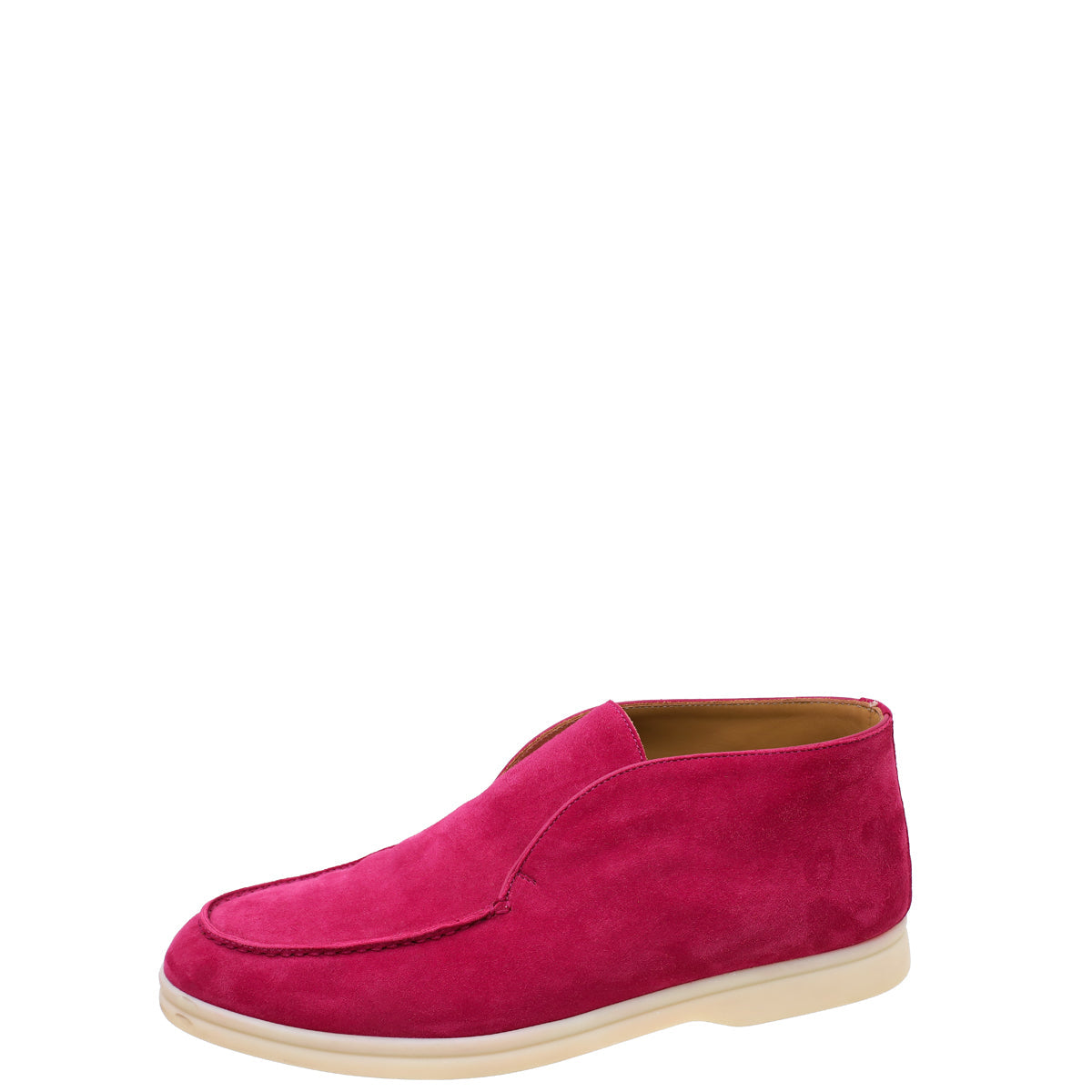 Loro Piana Fuchsia Suede Open Walk Chukka Boots 39