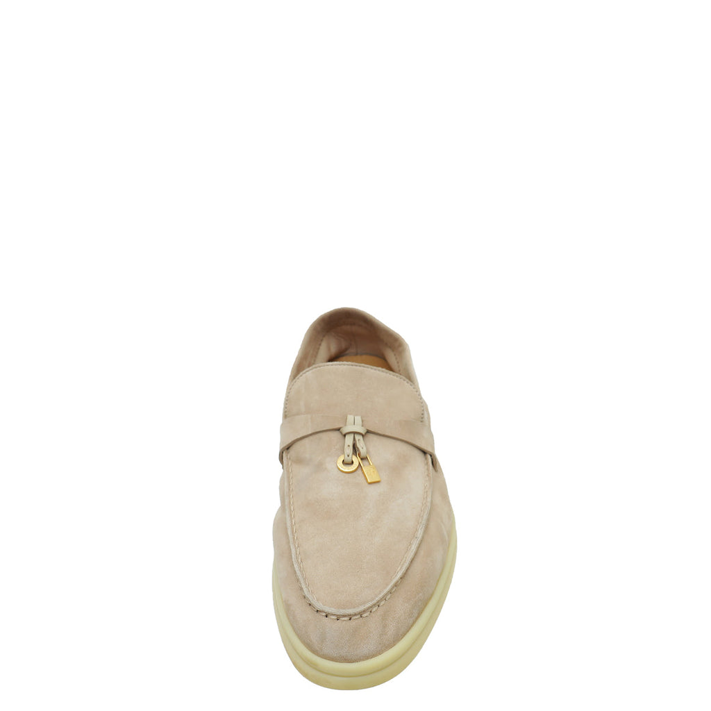 Loro Piana Sandstone Summer Charms Walk Loafers 39