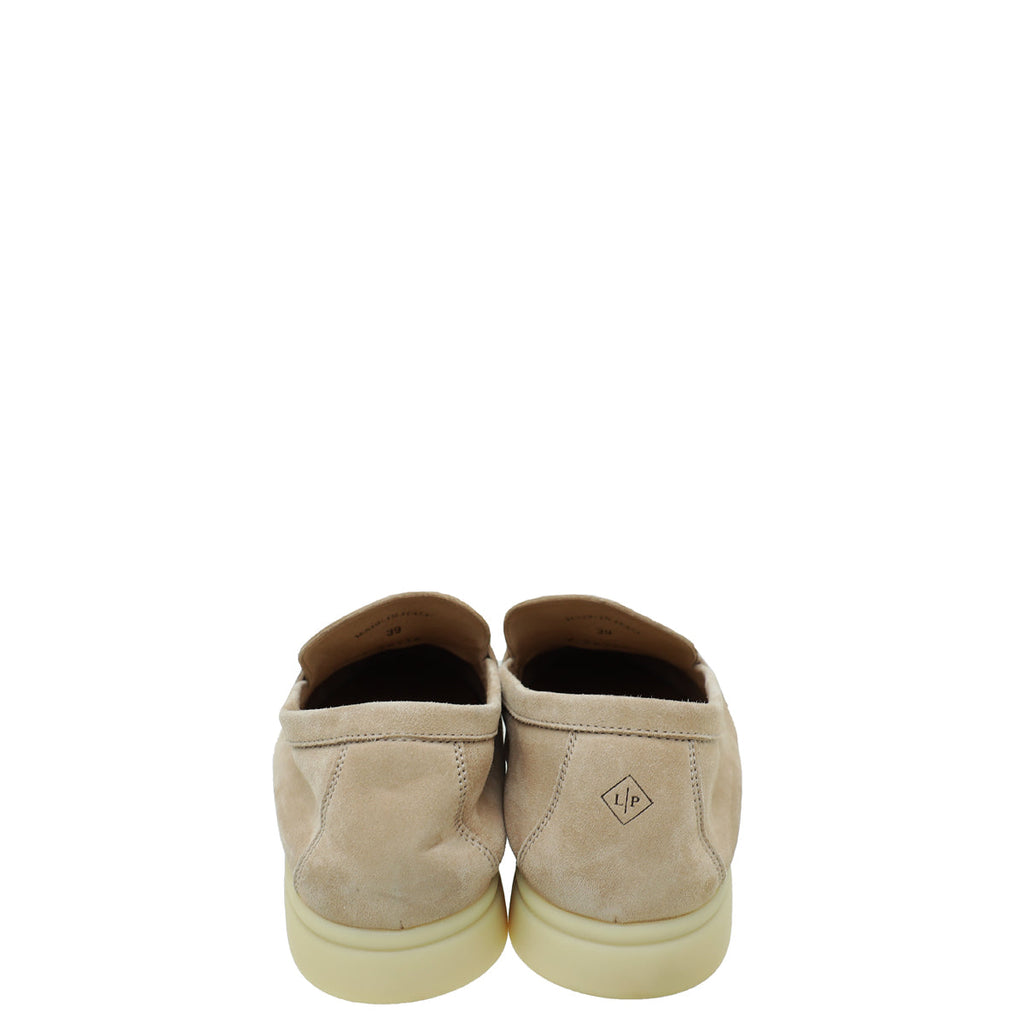 Loro Piana Sandstone Summer Charms Walk Loafers 39