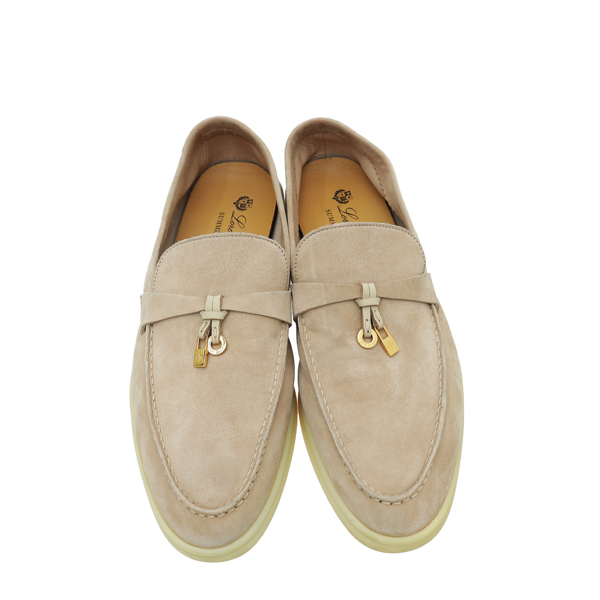 Loro Piana Sandstone Summer Charms Walk Loafers 39