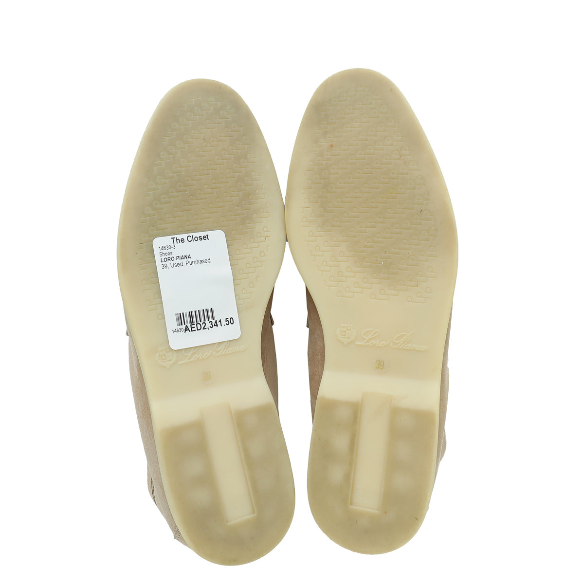 Loro Piana Sandstone Summer Charms Walk Loafers 39