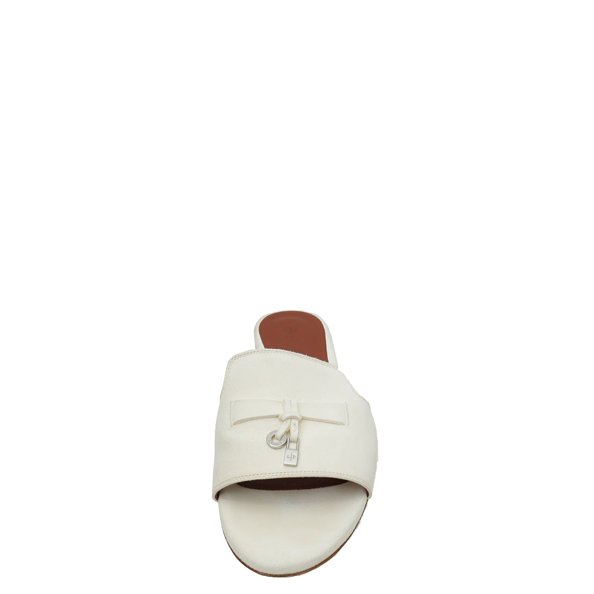Loro Piana Whisper White Summer Charm Flat Sandal 39