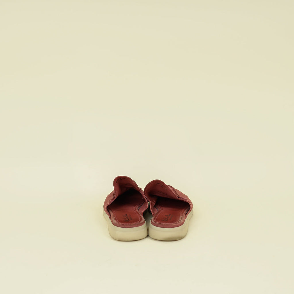 Loro Piana Old Rose Babouche Charms Walk Loafers 40