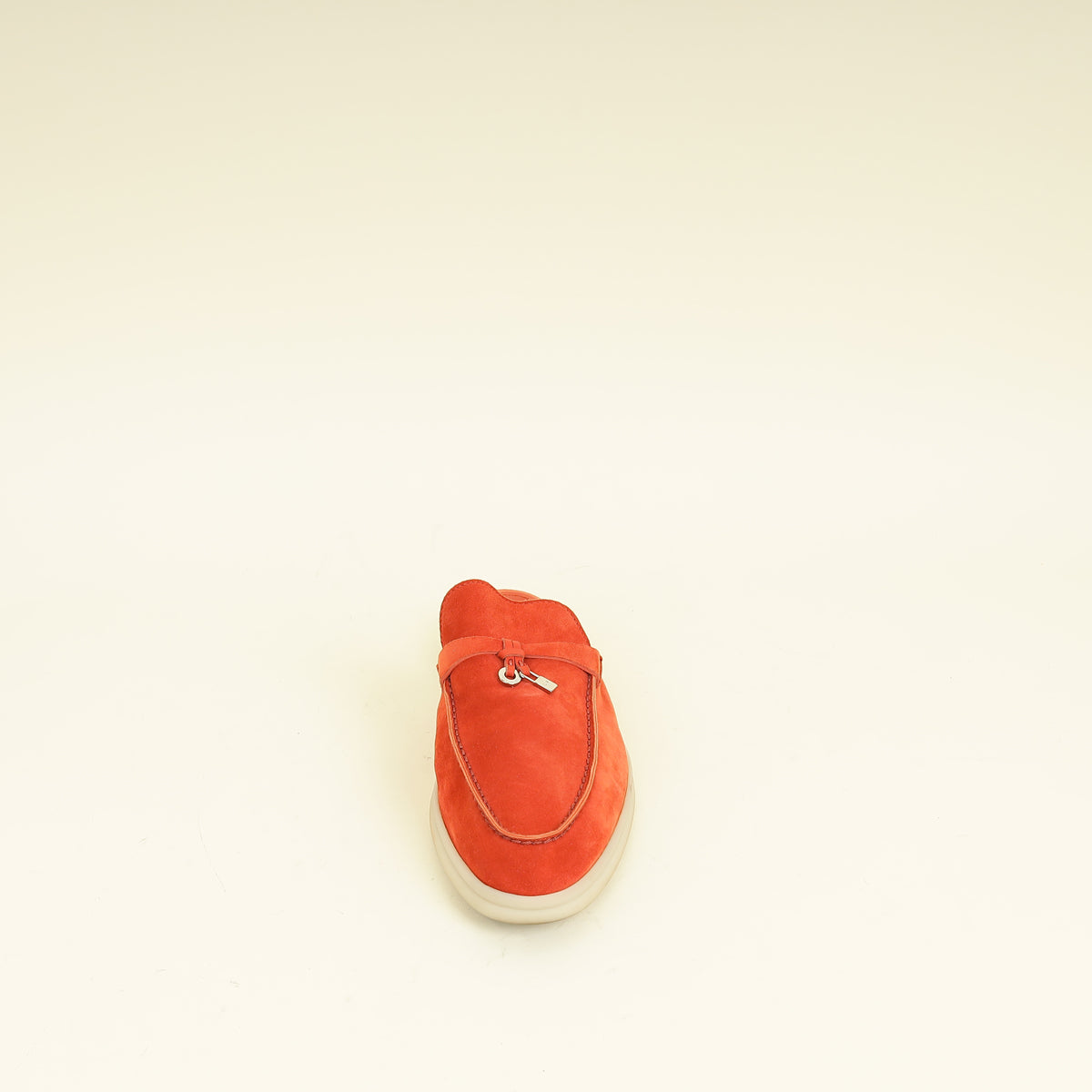 Loro Piana Orange Flamme Babouche Charms Walk Loafer 40