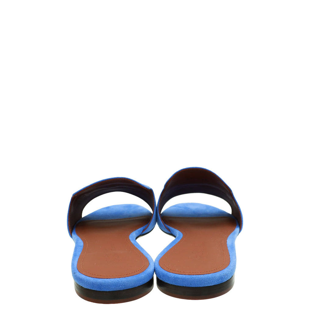 Loro Piana Space Blue Summer Charms Sandal 40