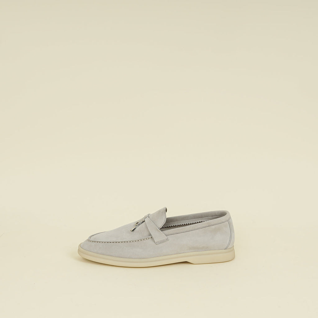 Loro Piana Pearl Powder Summer Charms Walk Loafer 40