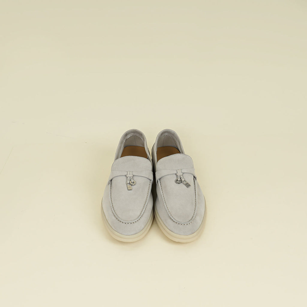 Loro Piana Pearl Powder Summer Charms Walk Loafer 40