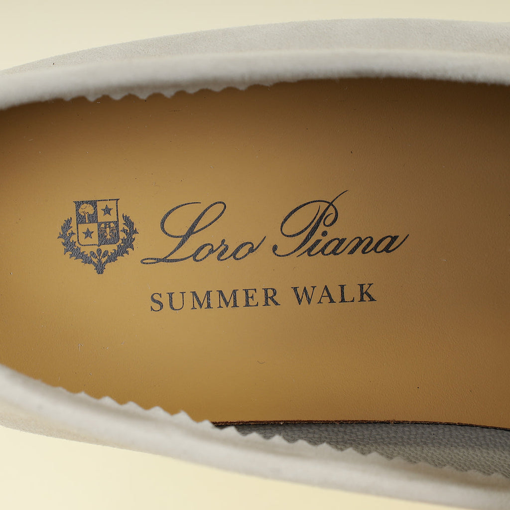 Loro Piana Pearl Powder Summer Charms Walk Loafer 40