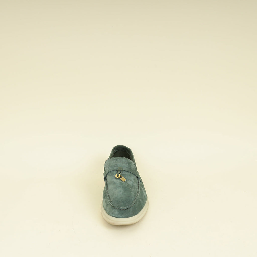 Loro Piana Class Green Summer Charms Walk Loafer 41.5