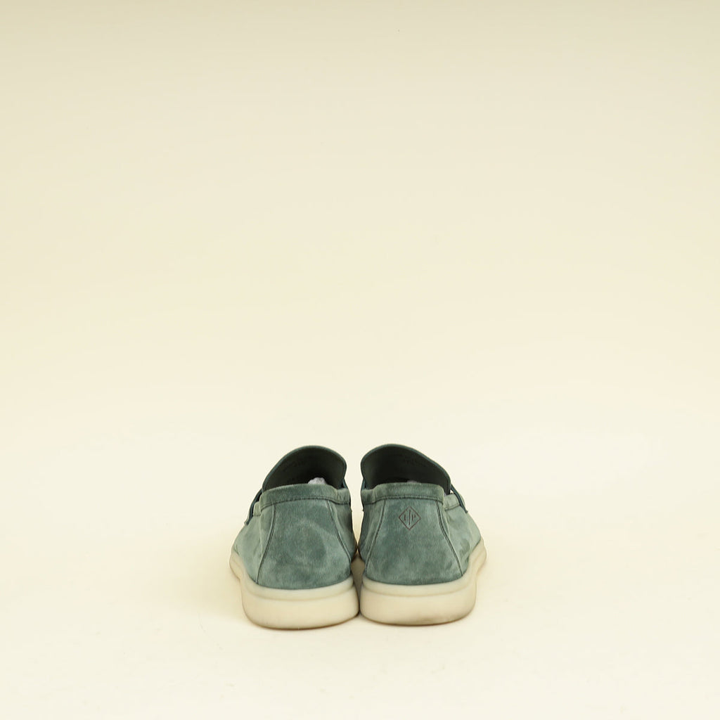 Loro Piana Class Green Summer Charms Walk Loafer 41.5