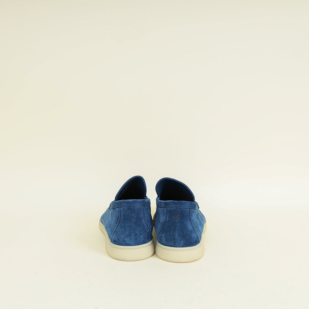 Loro Piana Cobalt Ink Summer Walk Suede Loafer 41.5