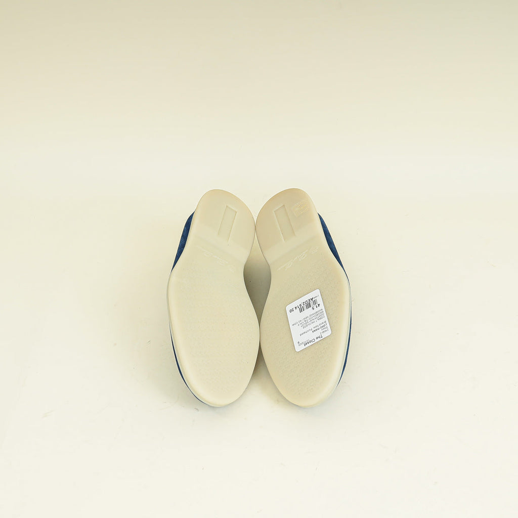 Loro Piana Cobalt Ink Summer Walk Suede Loafer 41.5