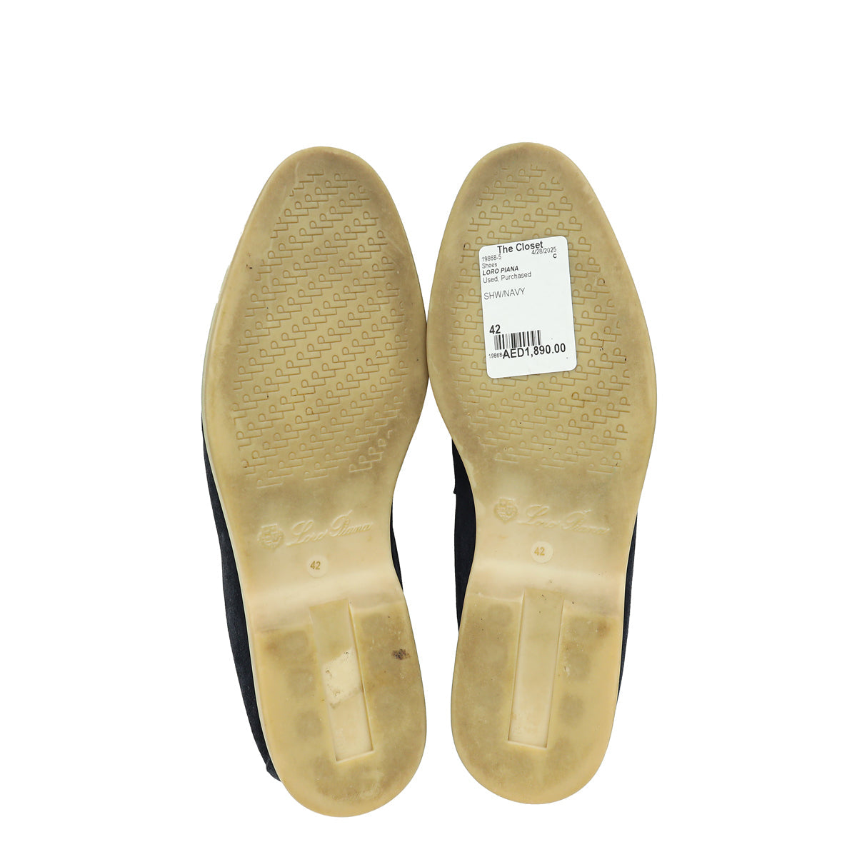 Loro Piana Navy Blue Summer Charms Walk Loafer 42
