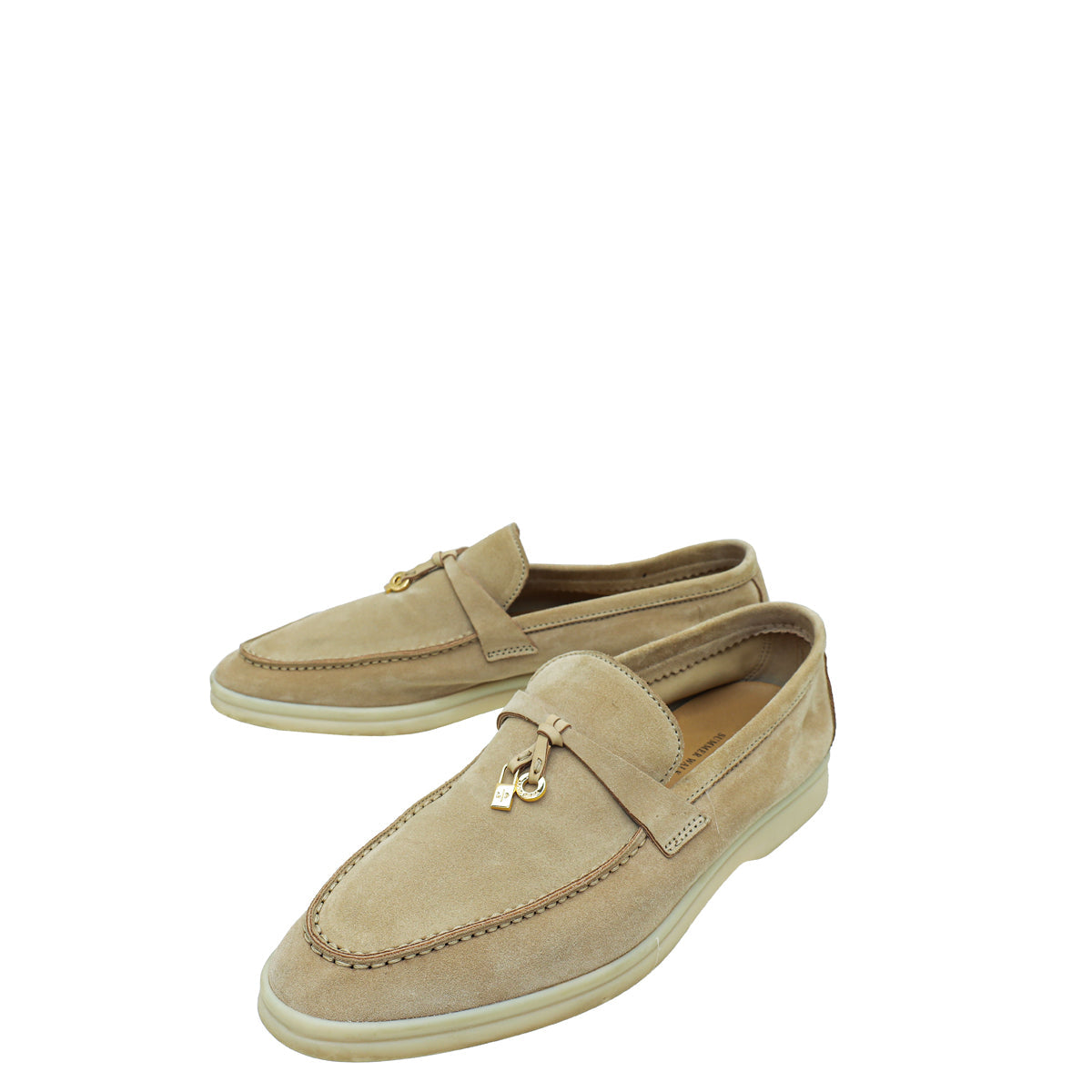 Loro Piana Desert Sand Summer Charm Walk Loafers 40