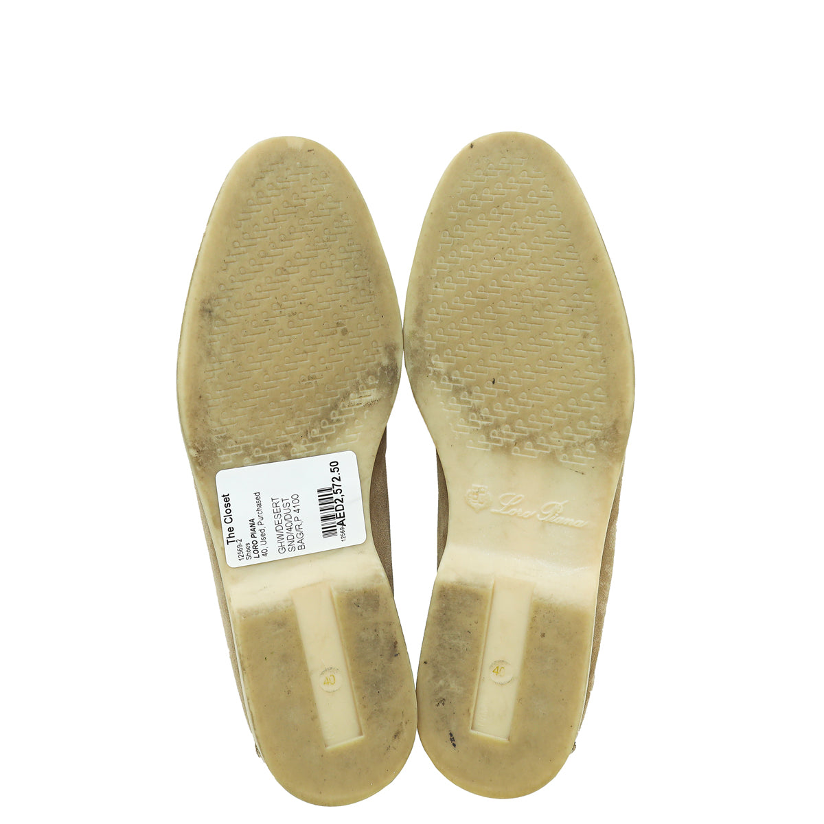 Loro Piana Desert Sand Summer Charm Walk Loafers 40