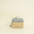 Loro Piana Bicolor Extra Pocket L19 Alligator Wicker Pouch