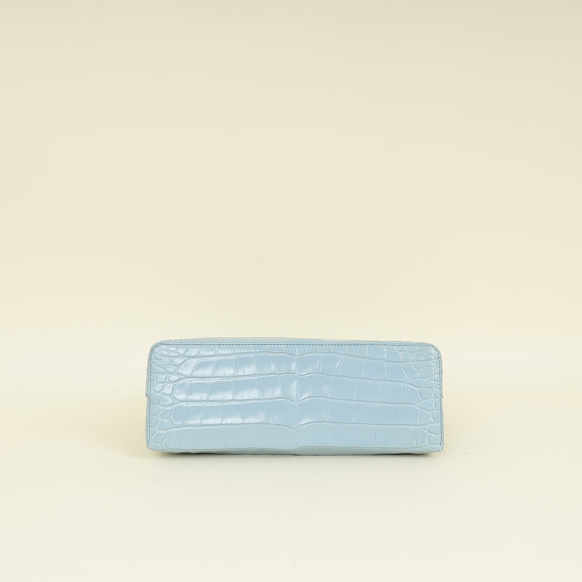 Loro Piana Blue Celadon Extra Pocket L27 Soft Shiny Alligator Bag