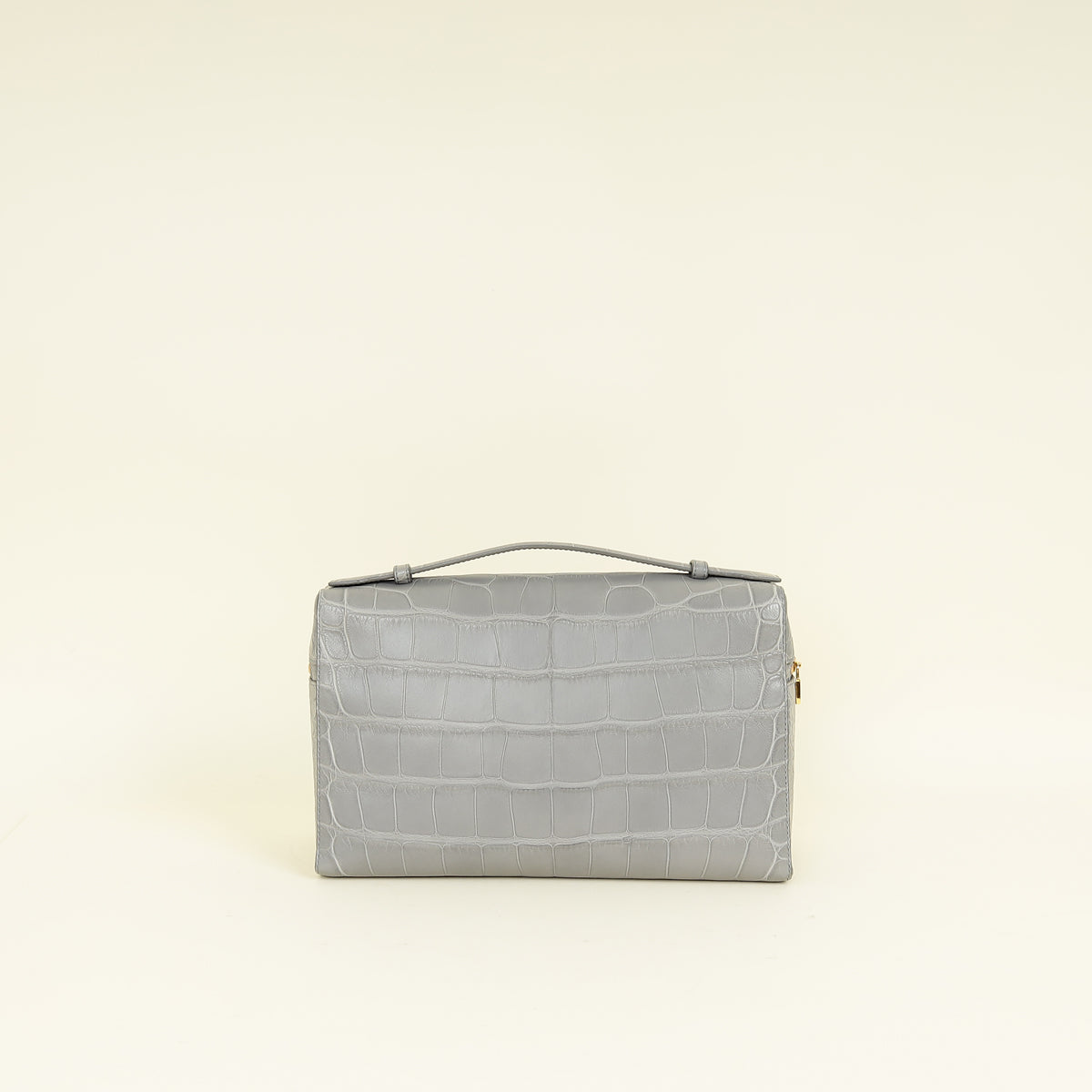 Loro Piana Eucalyptus Gray Extra Pocket L27 Soft Matte Alligator Bag
