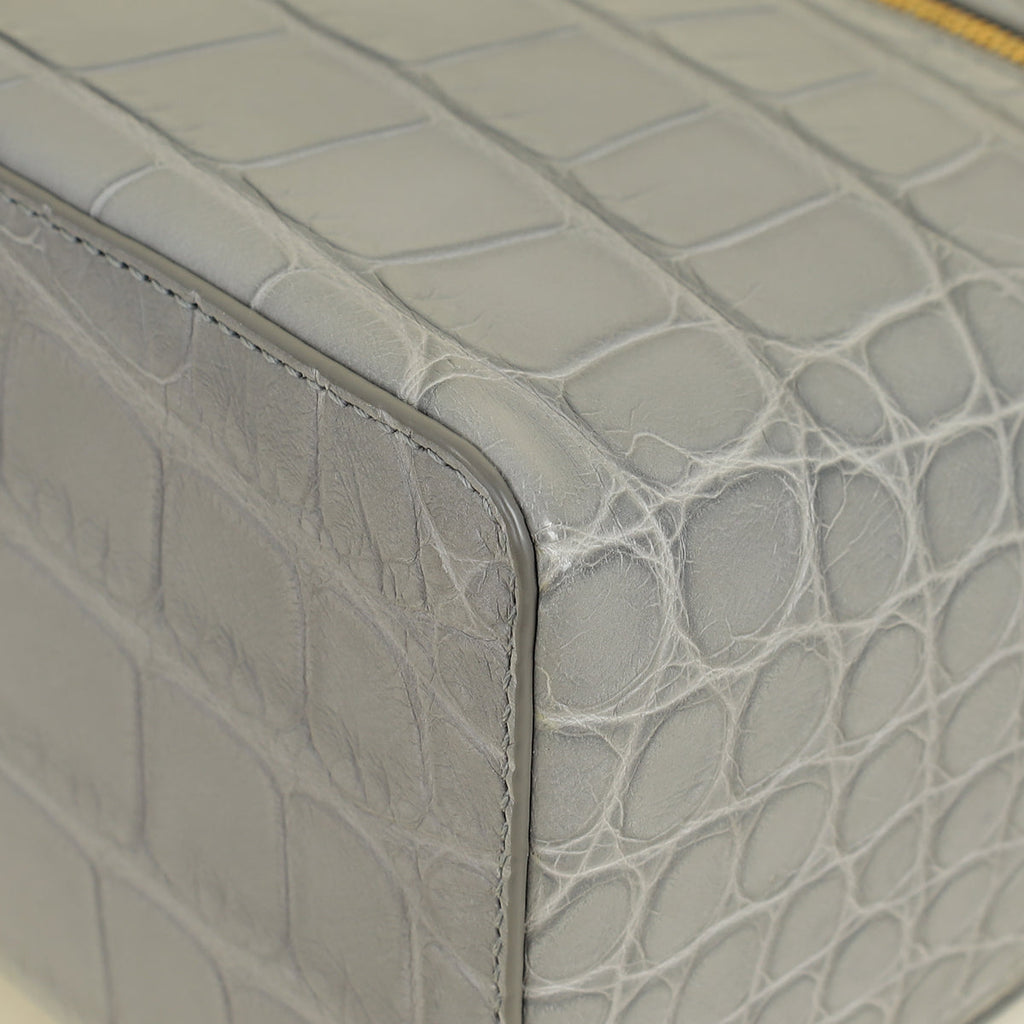 Loro Piana Eucalyptus Gray Extra Pocket L27 Soft Matte Alligator Bag