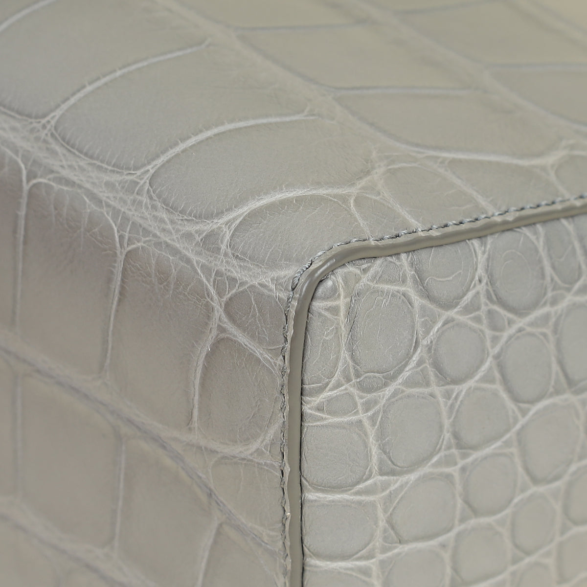 Loro Piana Eucalyptus Gray Extra Pocket L27 Soft Matte Alligator Bag