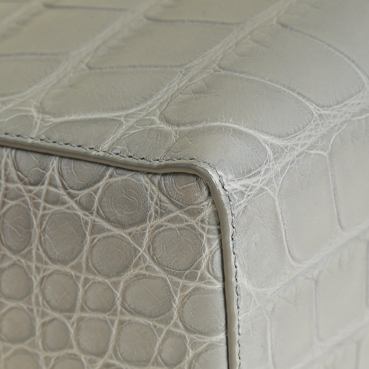 Loro Piana Eucalyptus Gray Extra Pocket L27 Soft Matte Alligator Bag