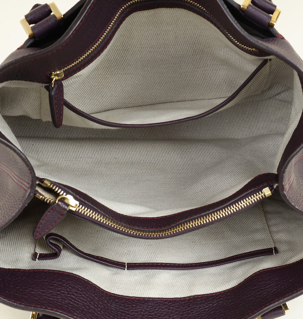 Loro Piana Dark Violet Bellevue Odessa Tote Bag