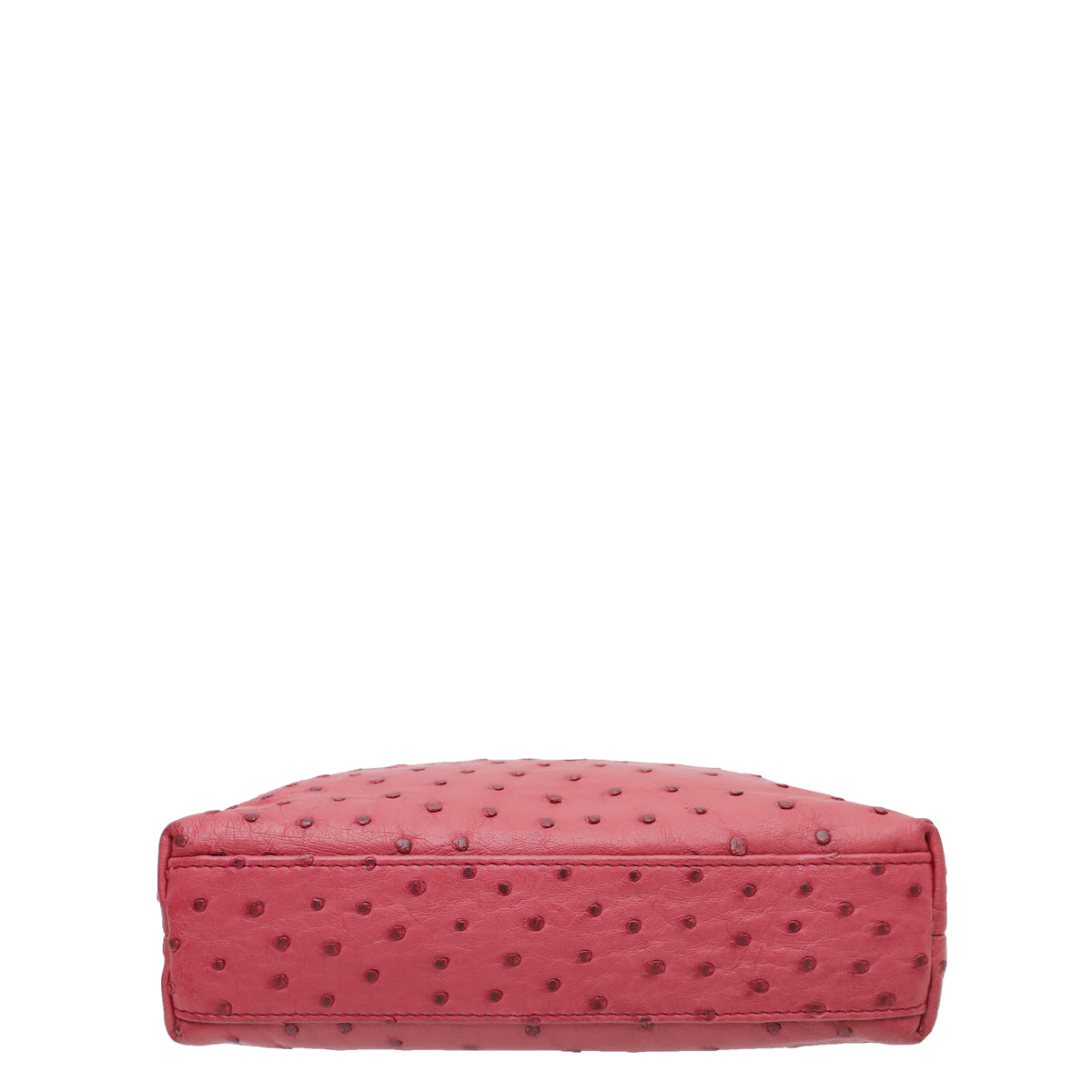 Loro Piana Light Pomegranate Ostrich L19 Pouch Bag
