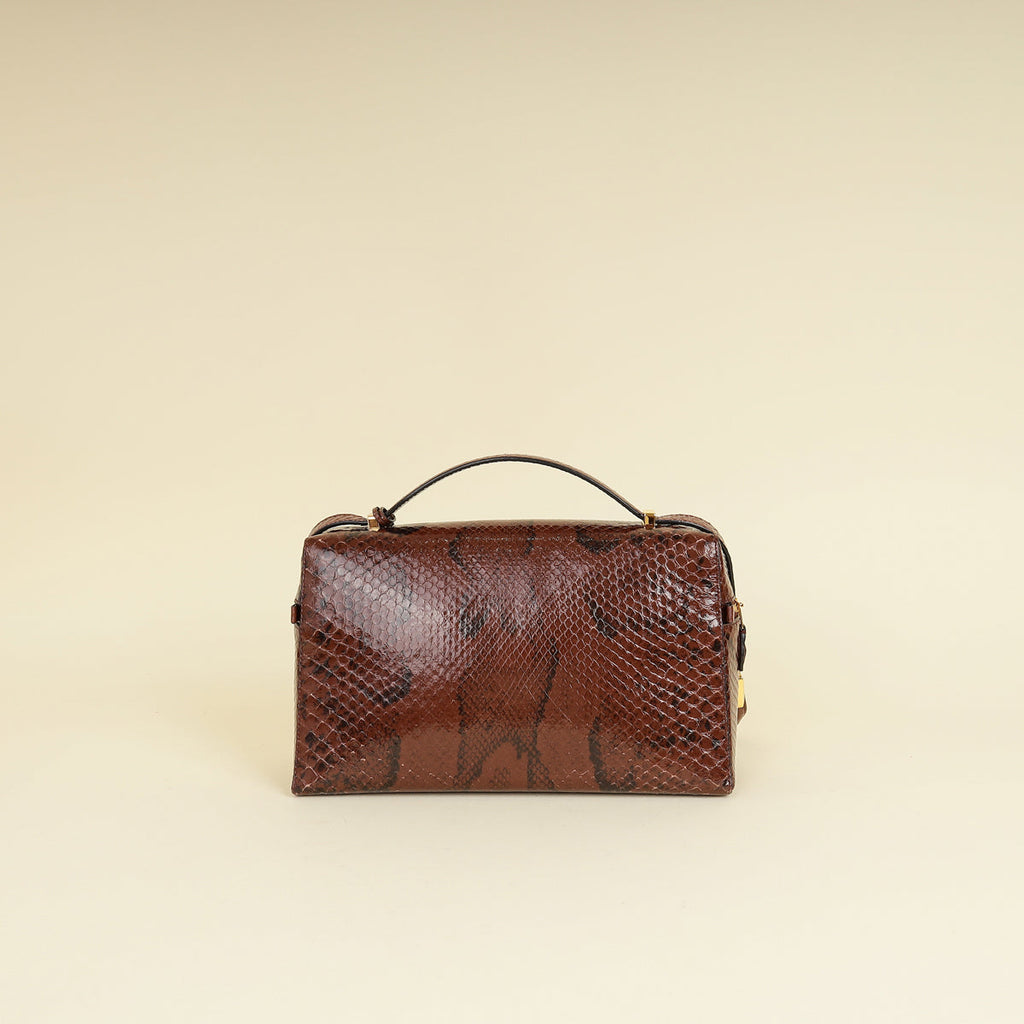 Loro Piana Sacher Glossy Python Extra L27 Bag
