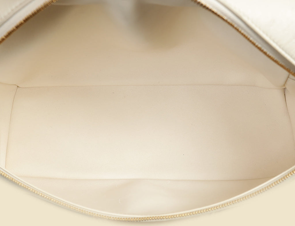 Loro Piana Whisper White Ostrich Extra L27 Bag