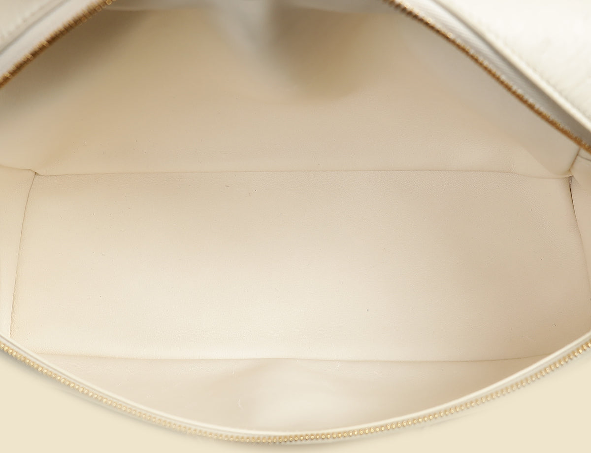 Loro Piana Whisper White Ostrich Extra L27 Bag