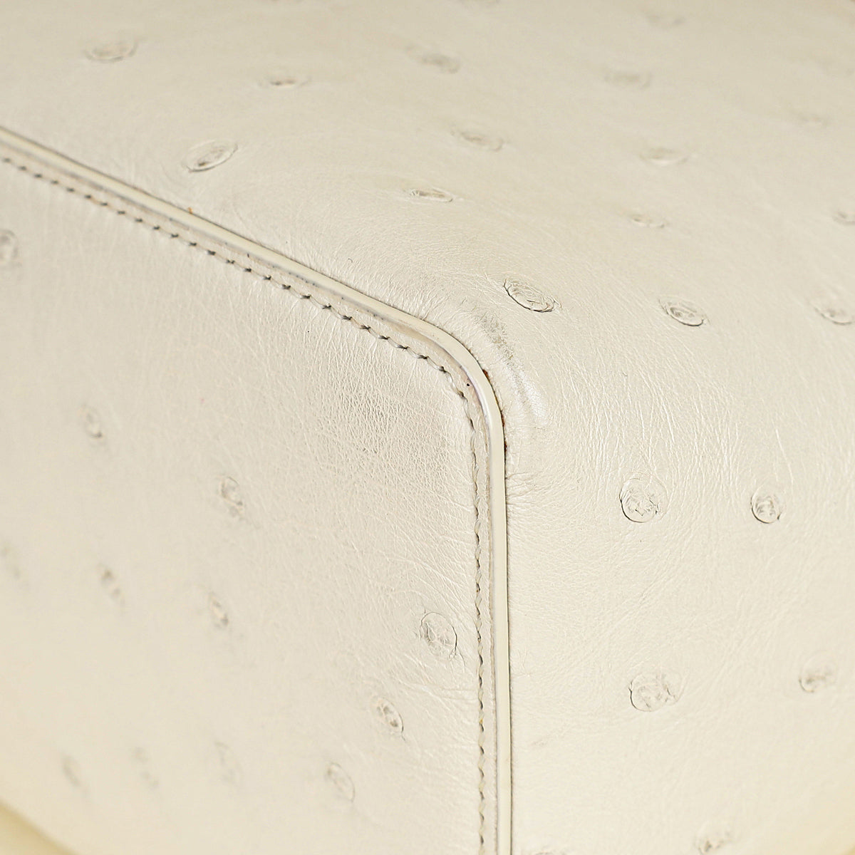 Loro Piana Whisper White Ostrich Extra L27 Bag
