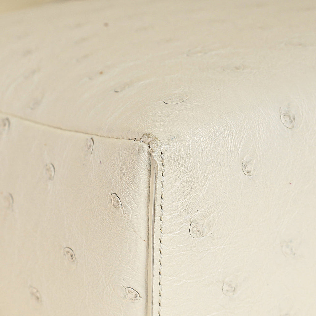 Loro Piana Whisper White Ostrich Extra L27 Bag