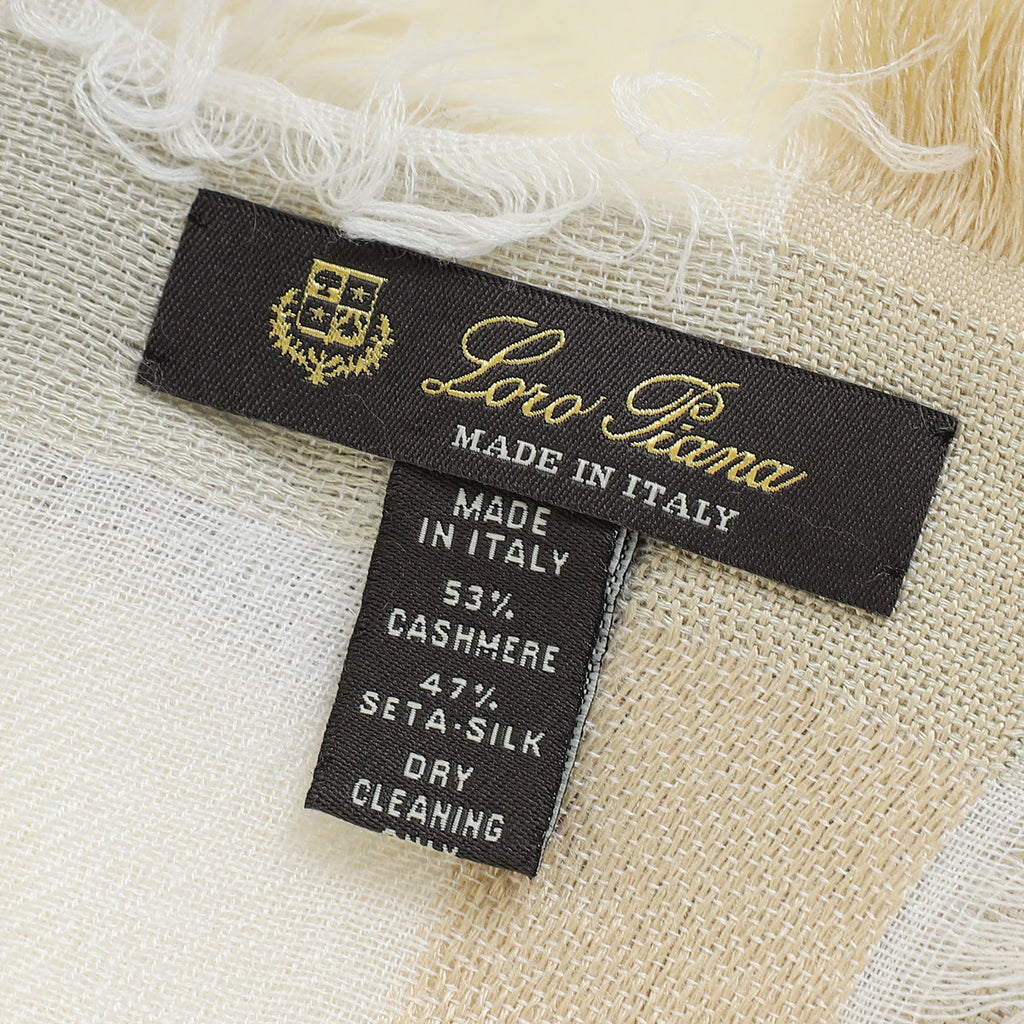 Loro Piana Bicolor Quadrata Rainbow Scarf
