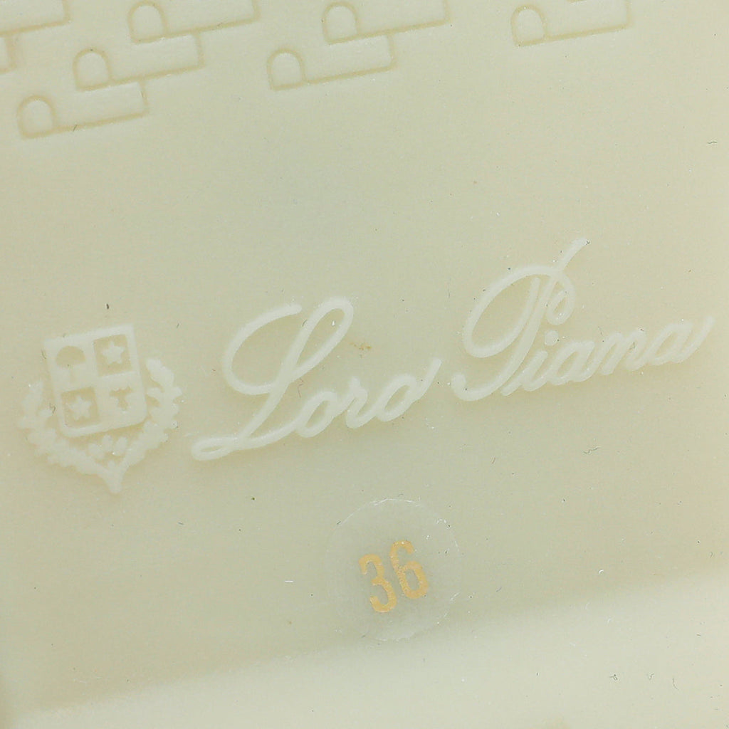 Loro Piana Pearl Powder Summer Charms Walk Loafers 36
