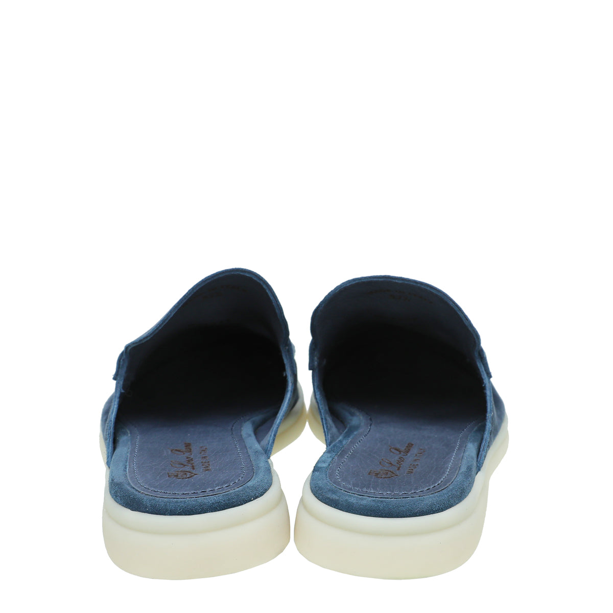 Loro Piana Cloud Sky Suede Nautical Charms Walk Babouche Loafers 37.5